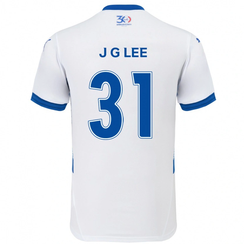 Danxen Børn Gyeong-Jun Lee #31 Royal Blå Hvid Udebane Spillertrøjer 2025/26 Trøje T-Shirt