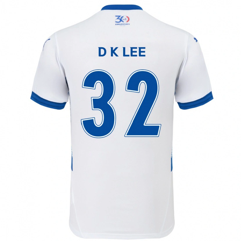 Danxen Børn Kyu-Dong Lee #32 Royal Blå Hvid Udebane Spillertrøjer 2025/26 Trøje T-Shirt
