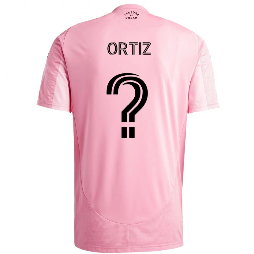 Danxen Mænd Cristian Ortiz #0 Sort Pink Hjemmebane Spillertrøjer 2025/26 Trøje T-Shirt