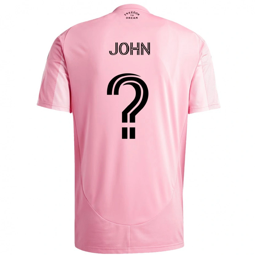 Danxen Mænd Quinton John #0 Sort Pink Hjemmebane Spillertrøjer 2025/26 Trøje T-Shirt