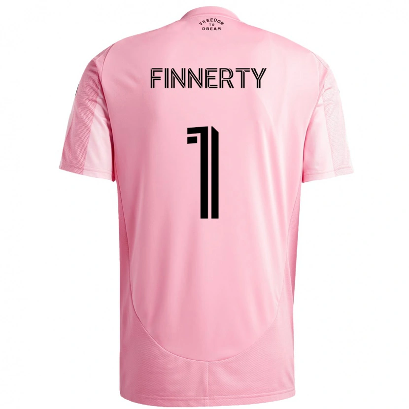 Danxen Mænd Owen Finnerty #1 Sort Pink Hjemmebane Spillertrøjer 2025/26 Trøje T-Shirt