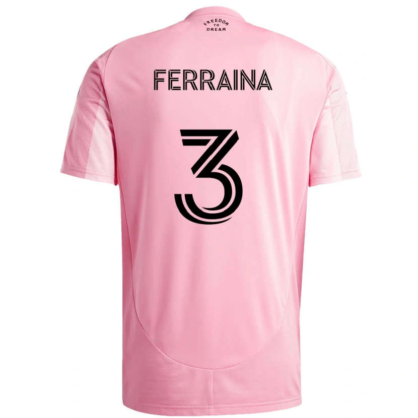 Danxen Mænd Giovanni Ferraina #3 Sort Pink Hjemmebane Spillertrøjer 2025/26 Trøje T-Shirt