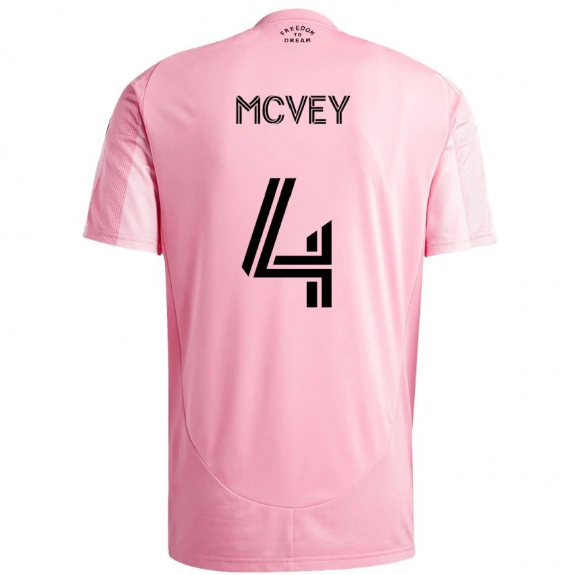 Danxen Mænd Christopher Mcvey #4 Sort Pink Hjemmebane Spillertrøjer 2025/26 Trøje T-Shirt