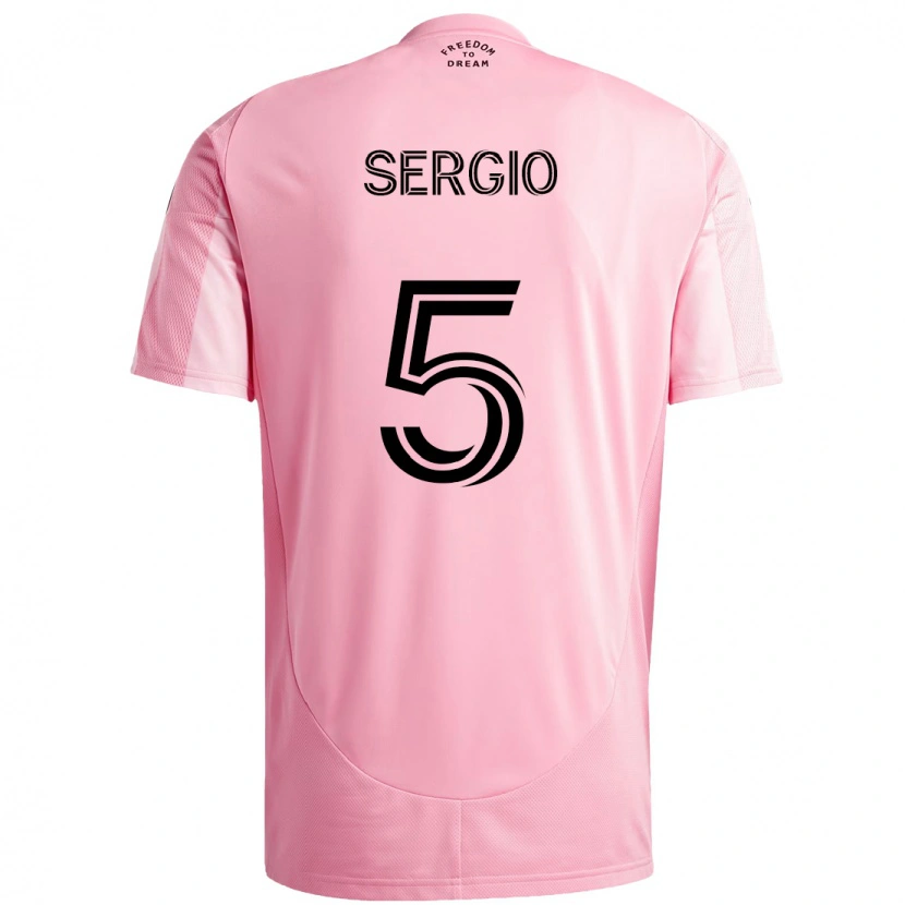 Danxen Mænd Sergio Busquets #5 Sort Pink Hjemmebane Spillertrøjer 2025/26 Trøje T-Shirt