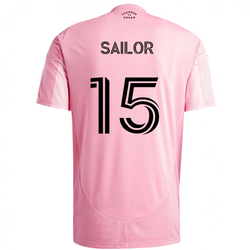 Danxen Mænd Ryan Sailor #15 Sort Pink Hjemmebane Spillertrøjer 2025/26 Trøje T-Shirt