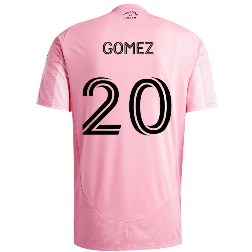 Danxen Mænd Diego Gómez #20 Sort Pink Hjemmebane Spillertrøjer 2025/26 Trøje T-Shirt