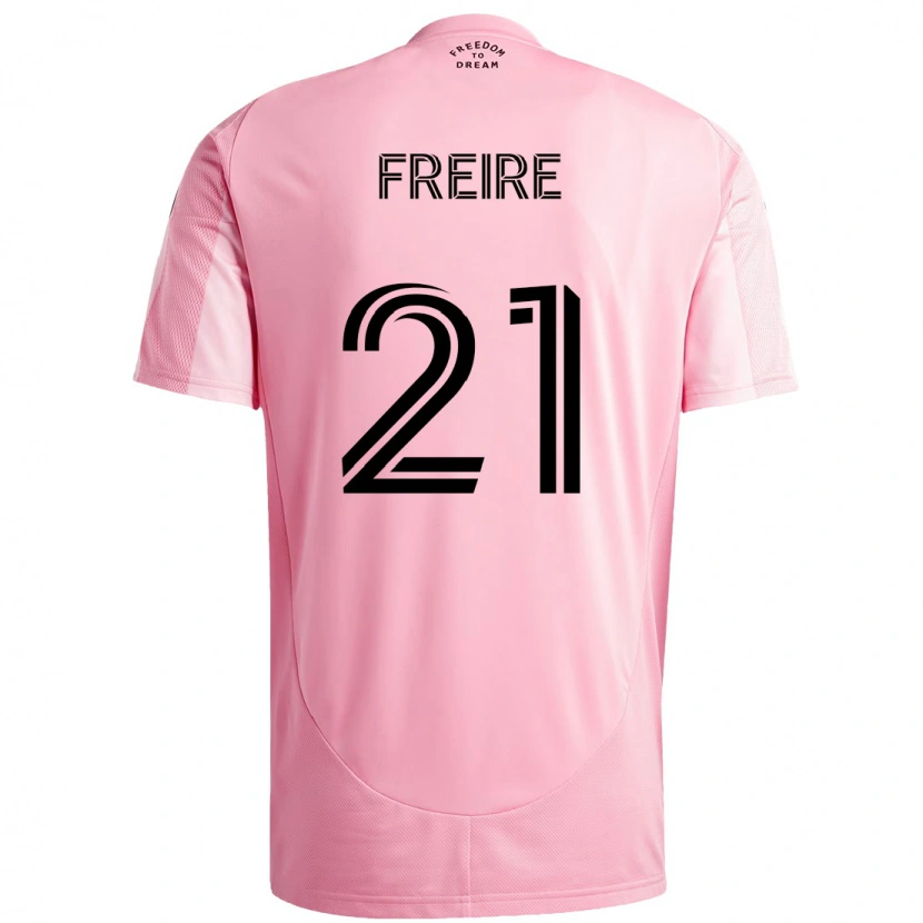 Danxen Mænd Nicolas Freire #21 Sort Pink Hjemmebane Spillertrøjer 2025/26 Trøje T-Shirt