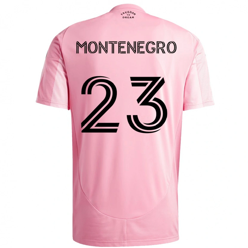 Danxen Mænd Ricardo Montenegro #23 Sort Pink Hjemmebane Spillertrøjer 2025/26 Trøje T-Shirt