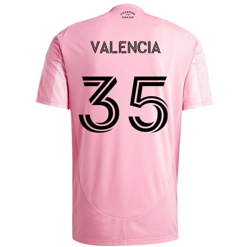 Danxen Mænd Felipe Valencia #35 Sort Pink Hjemmebane Spillertrøjer 2025/26 Trøje T-Shirt