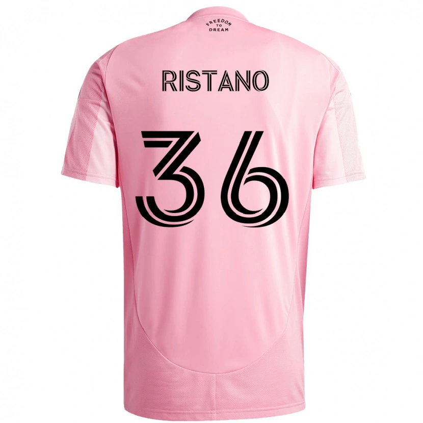 Danxen Mænd Alejo Ristano #36 Sort Pink Hjemmebane Spillertrøjer 2025/26 Trøje T-Shirt