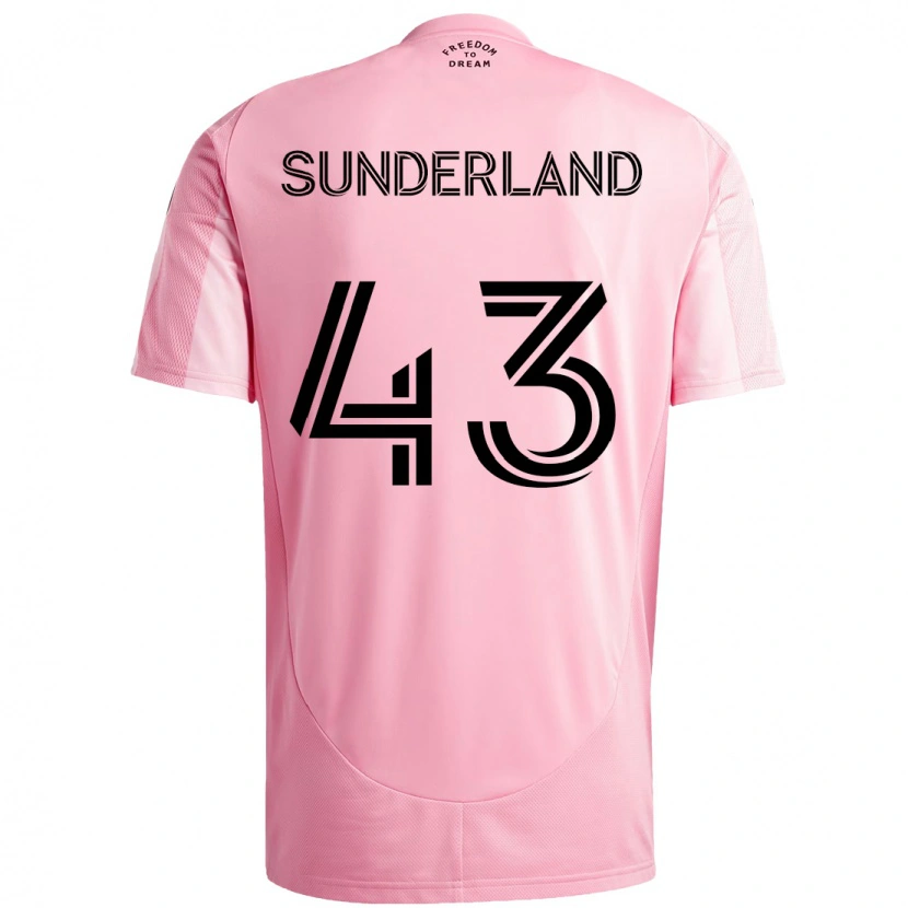 Danxen Mænd Lawson Sunderland #43 Sort Pink Hjemmebane Spillertrøjer 2025/26 Trøje T-Shirt