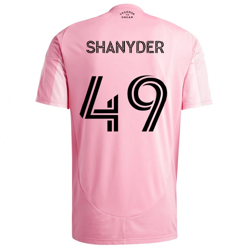 Danxen Mænd Shanyder Borgelin #49 Sort Pink Hjemmebane Spillertrøjer 2025/26 Trøje T-Shirt