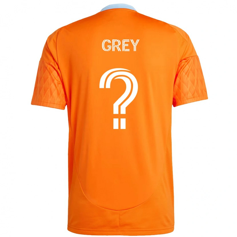 Danxen Mænd Omar Grey #0 Lilla Orange Hjemmebane Spillertrøjer 2025/26 Trøje T-Shirt
