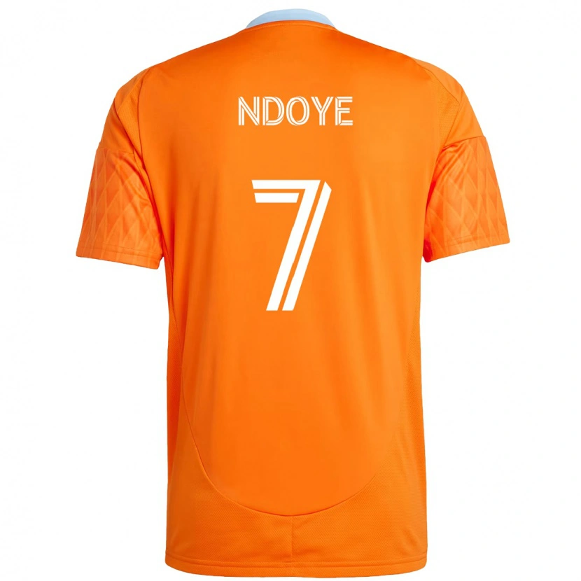 Danxen Mænd Papa Ndoye #7 Lilla Orange Hjemmebane Spillertrøjer 2025/26 Trøje T-Shirt