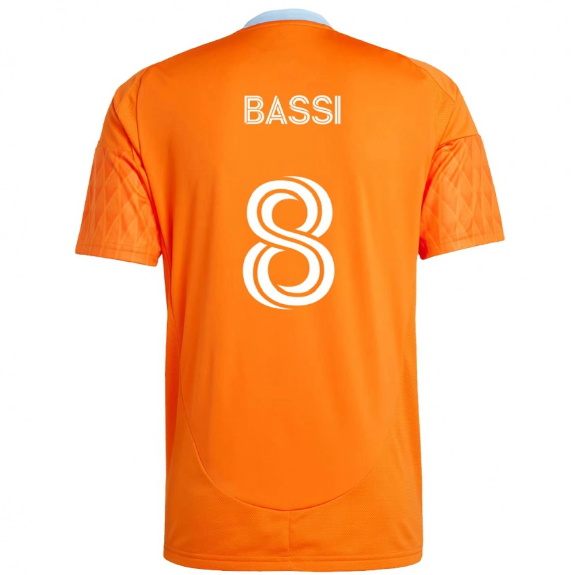 Danxen Mænd Amine Bassi #8 Lilla Orange Hjemmebane Spillertrøjer 2025/26 Trøje T-Shirt