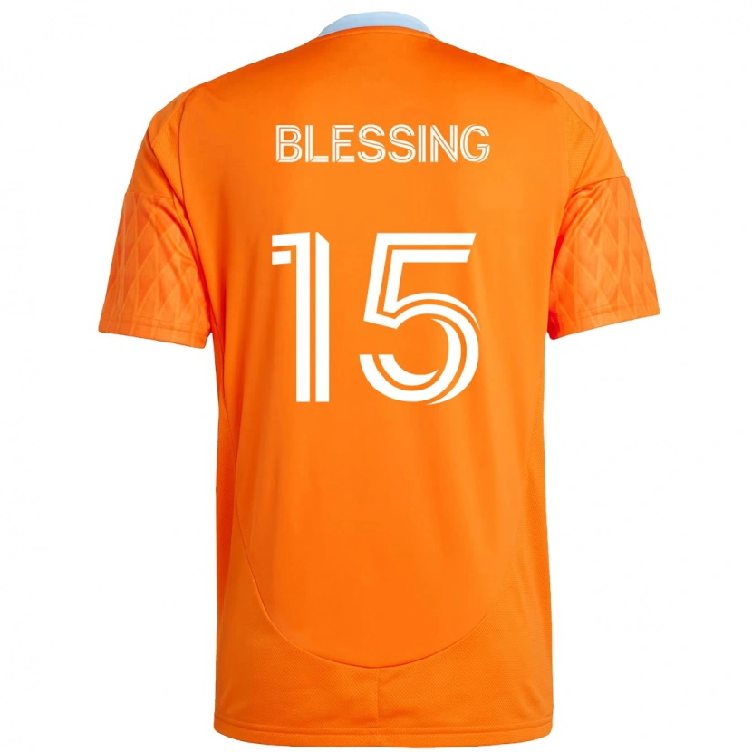 Danxen Mænd Latif Blessing #15 Lilla Orange Hjemmebane Spillertrøjer 2025/26 Trøje T-Shirt