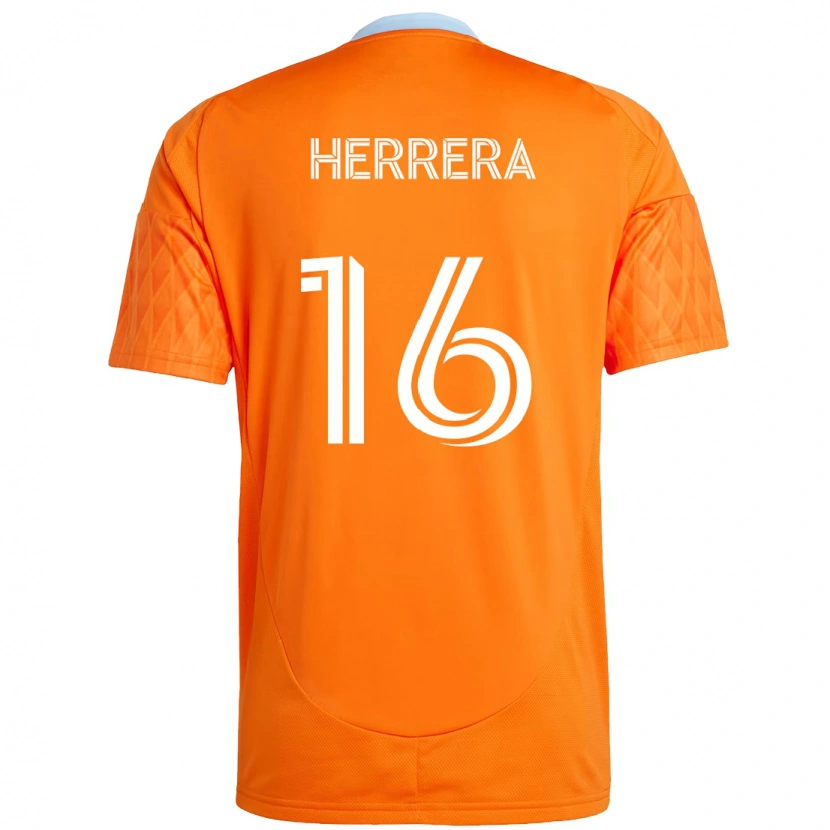 Danxen Mænd Hector Herrera #16 Lilla Orange Hjemmebane Spillertrøjer 2025/26 Trøje T-Shirt