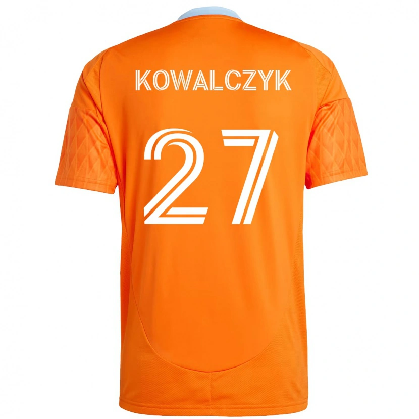 Danxen Mænd Sebastian Kowalczyk #27 Lilla Orange Hjemmebane Spillertrøjer 2025/26 Trøje T-Shirt