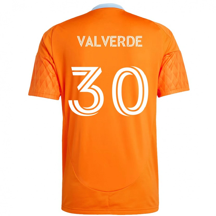 Danxen Mænd Jefferson Valverde #30 Lilla Orange Hjemmebane Spillertrøjer 2025/26 Trøje T-Shirt