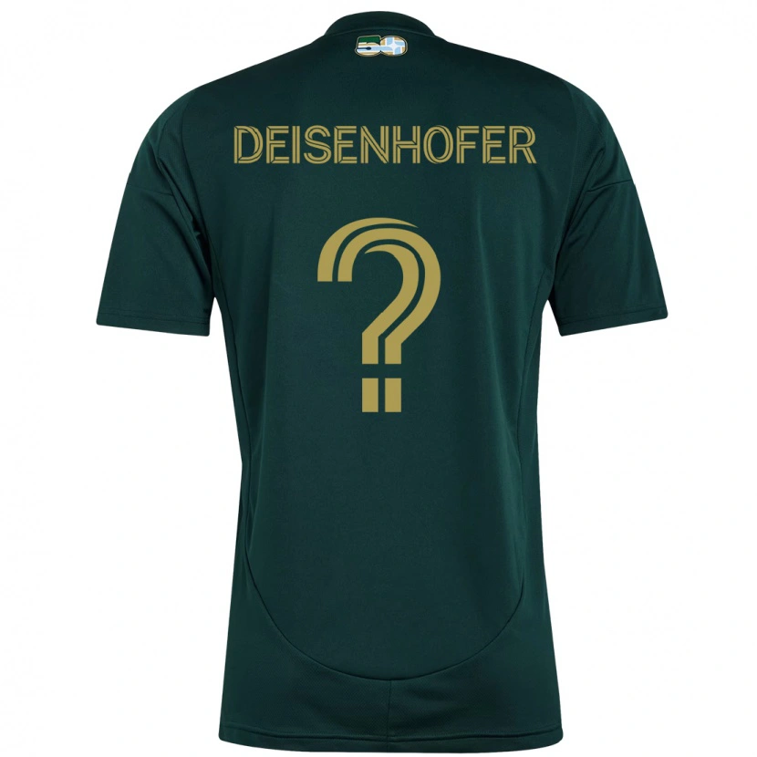 Danxen Mænd Maximilian Deisenhofer #0 Beige Grøn Hjemmebane Spillertrøjer 2025/26 Trøje T-Shirt