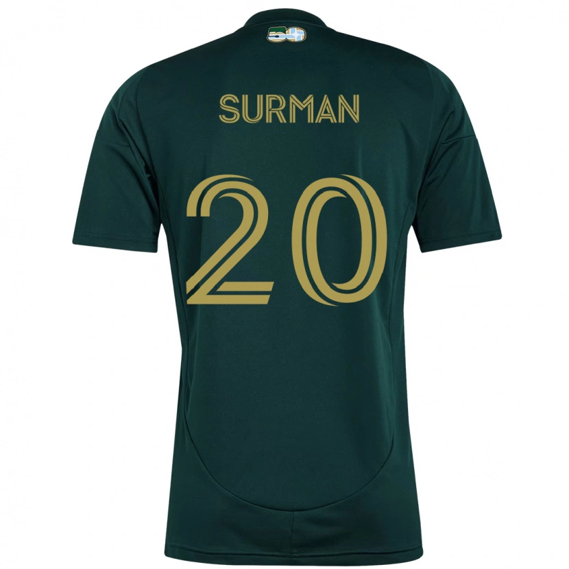 Danxen Mænd Finn Surman #20 Beige Grøn Hjemmebane Spillertrøjer 2025/26 Trøje T-Shirt