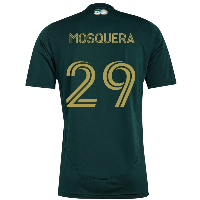Danxen Mænd Juan Mosquera #29 Beige Grøn Hjemmebane Spillertrøjer 2025/26 Trøje T-Shirt