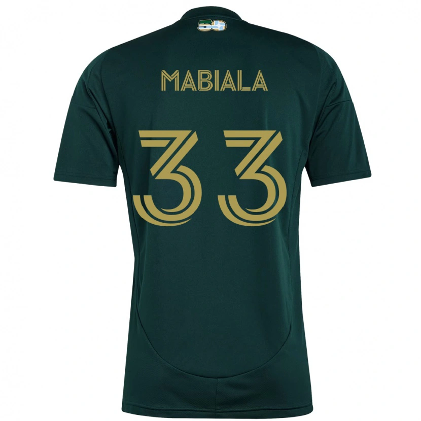Danxen Mænd Larrys Mabiala #33 Beige Grøn Hjemmebane Spillertrøjer 2025/26 Trøje T-Shirt