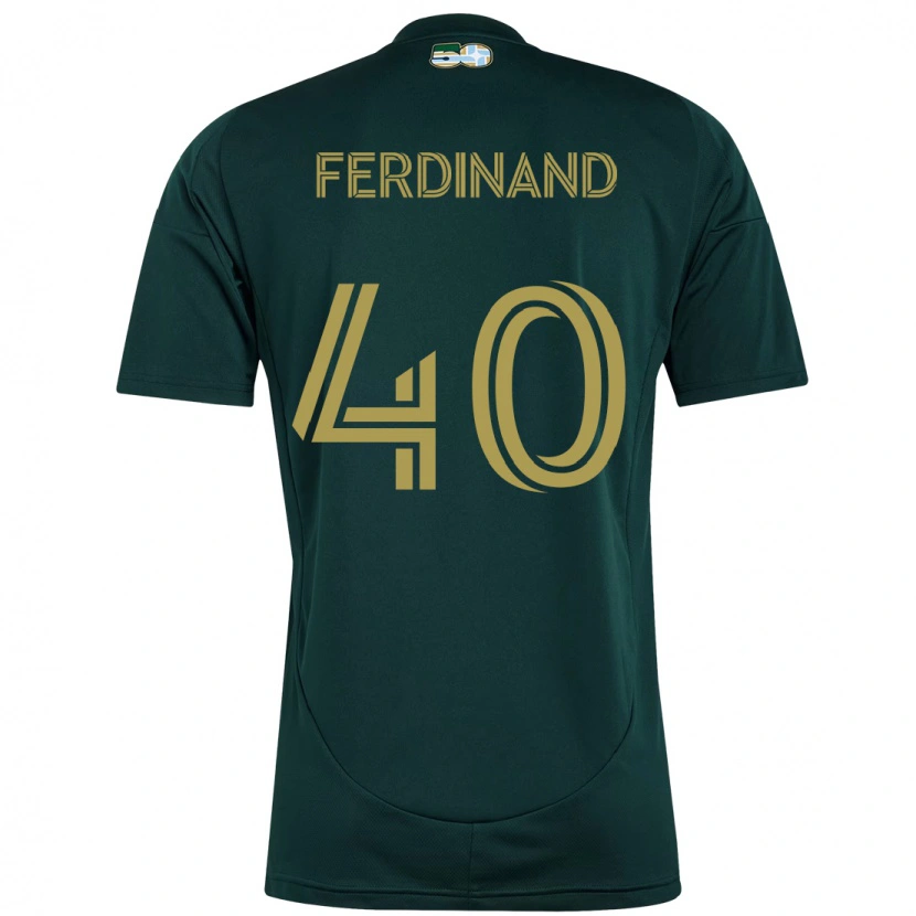 Danxen Mænd Keesean Ferdinand #40 Beige Grøn Hjemmebane Spillertrøjer 2025/26 Trøje T-Shirt