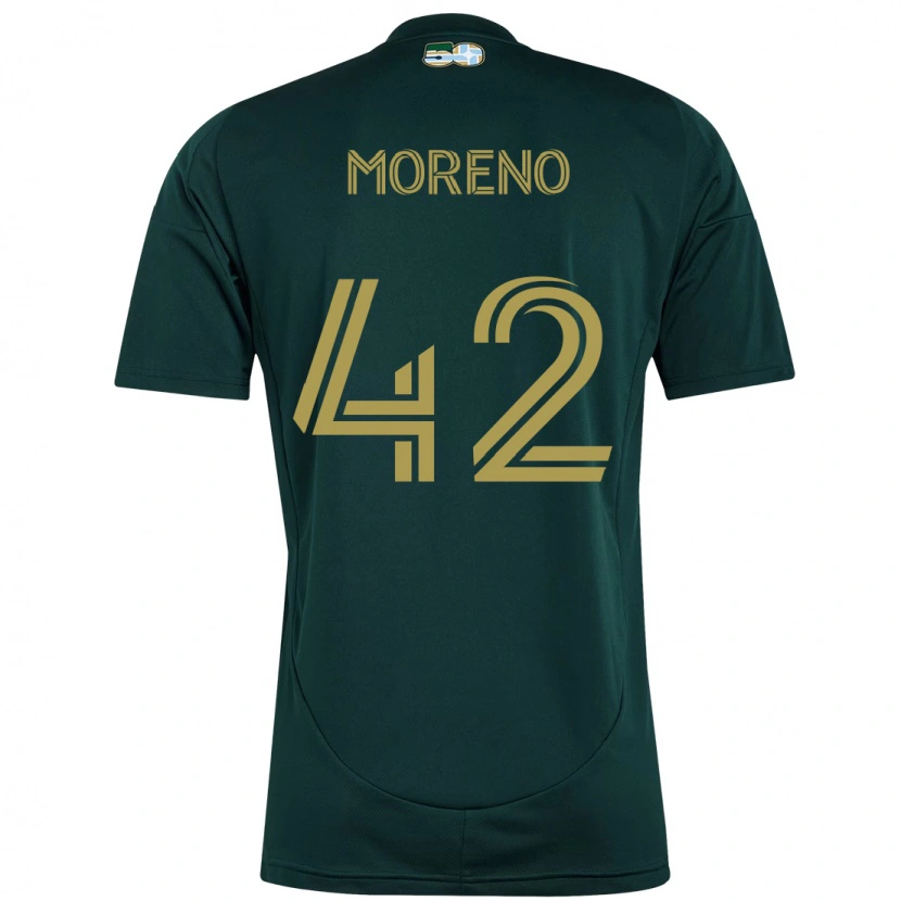 Danxen Mænd Alexis Moreno #42 Beige Grøn Hjemmebane Spillertrøjer 2025/26 Trøje T-Shirt