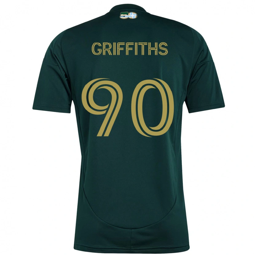 Danxen Mænd Reo Griffiths #90 Beige Grøn Hjemmebane Spillertrøjer 2025/26 Trøje T-Shirt