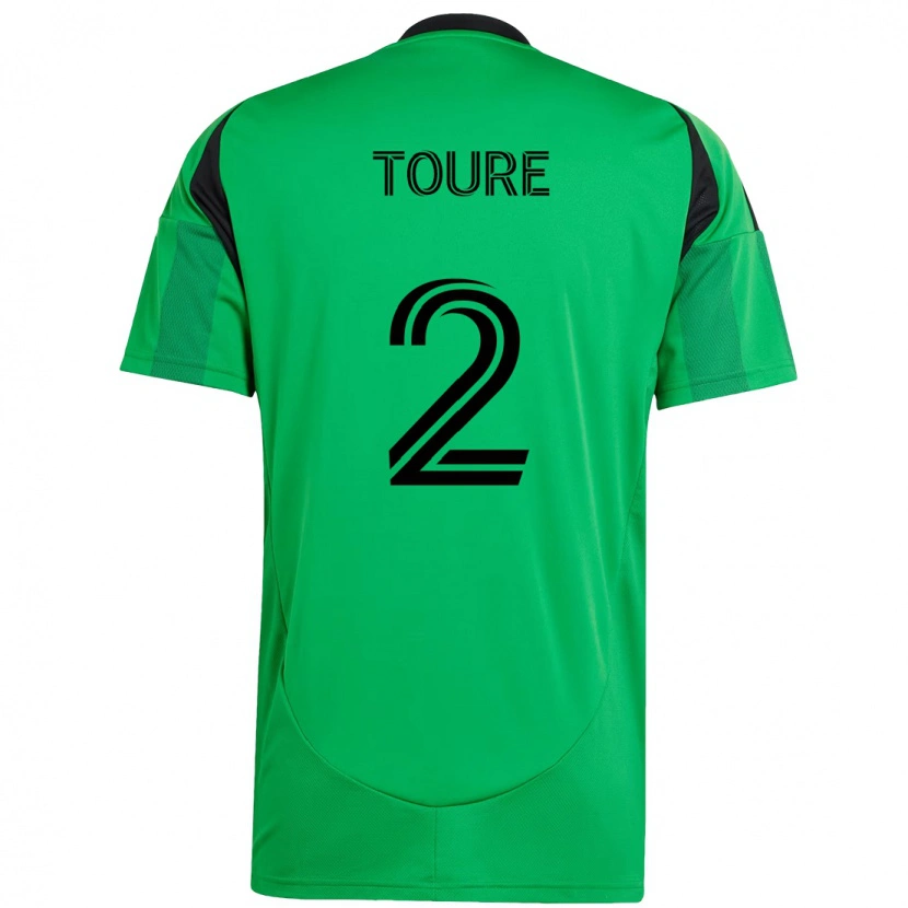 Danxen Mænd Cheick Touré #2 Hvid Grøn Hjemmebane Spillertrøjer 2025/26 Trøje T-Shirt