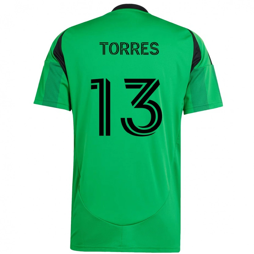 Danxen Mænd Leo Torres #13 Hvid Grøn Hjemmebane Spillertrøjer 2025/26 Trøje T-Shirt