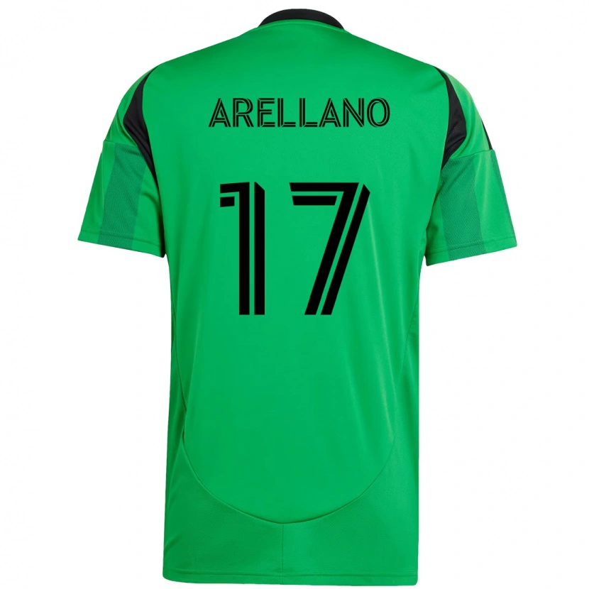 Danxen Mænd Bryan Arellano #17 Hvid Grøn Hjemmebane Spillertrøjer 2025/26 Trøje T-Shirt
