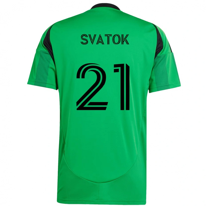 Danxen Mænd Oleksandr Svatok #21 Hvid Grøn Hjemmebane Spillertrøjer 2025/26 Trøje T-Shirt