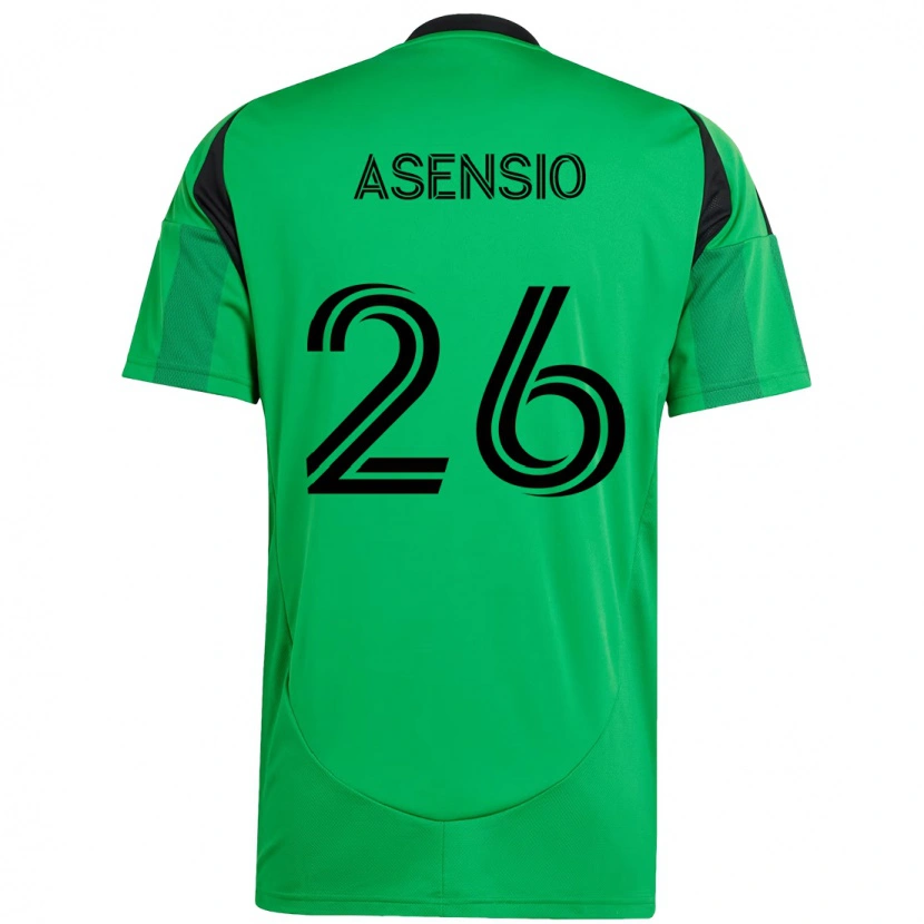 Danxen Mænd Charlie Asensio #26 Hvid Grøn Hjemmebane Spillertrøjer 2025/26 Trøje T-Shirt