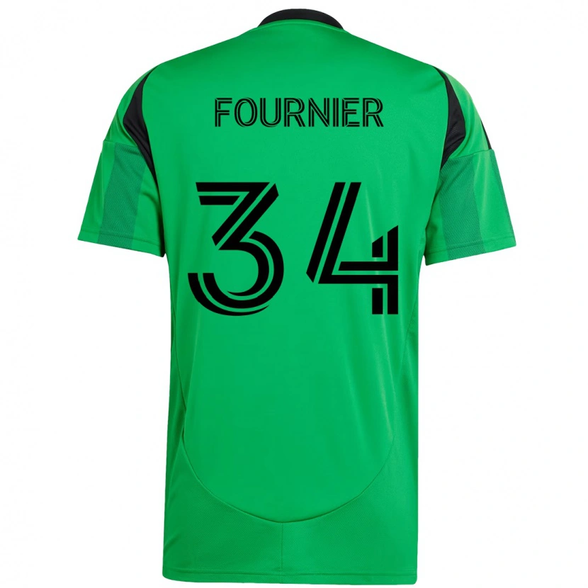 Danxen Mænd Drake Fournier #34 Hvid Grøn Hjemmebane Spillertrøjer 2025/26 Trøje T-Shirt