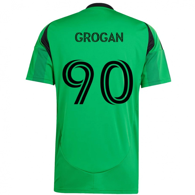 Danxen Mænd Peter Grogan #90 Hvid Grøn Hjemmebane Spillertrøjer 2025/26 Trøje T-Shirt