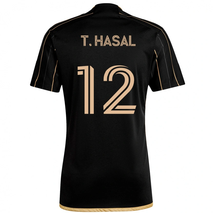 Danxen Mænd Thomas Hasal #12 Hvid Brun Hjemmebane Spillertrøjer 2025/26 Trøje T-Shirt