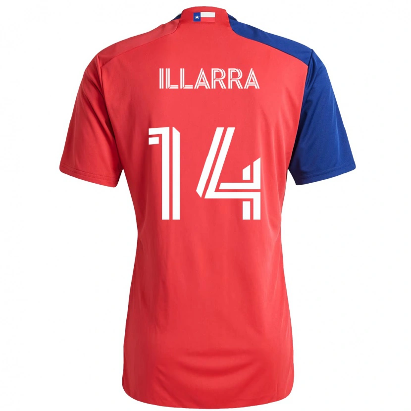 Danxen Mænd Asier Illarramendi #14 Lyseblå Rød Hjemmebane Spillertrøjer 2025/26 Trøje T-Shirt