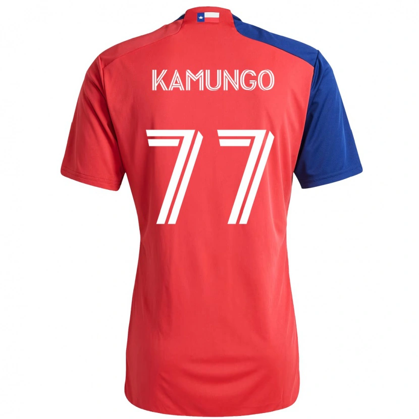 Danxen Mænd Bernard Kamungo #77 Lyseblå Rød Hjemmebane Spillertrøjer 2025/26 Trøje T-Shirt