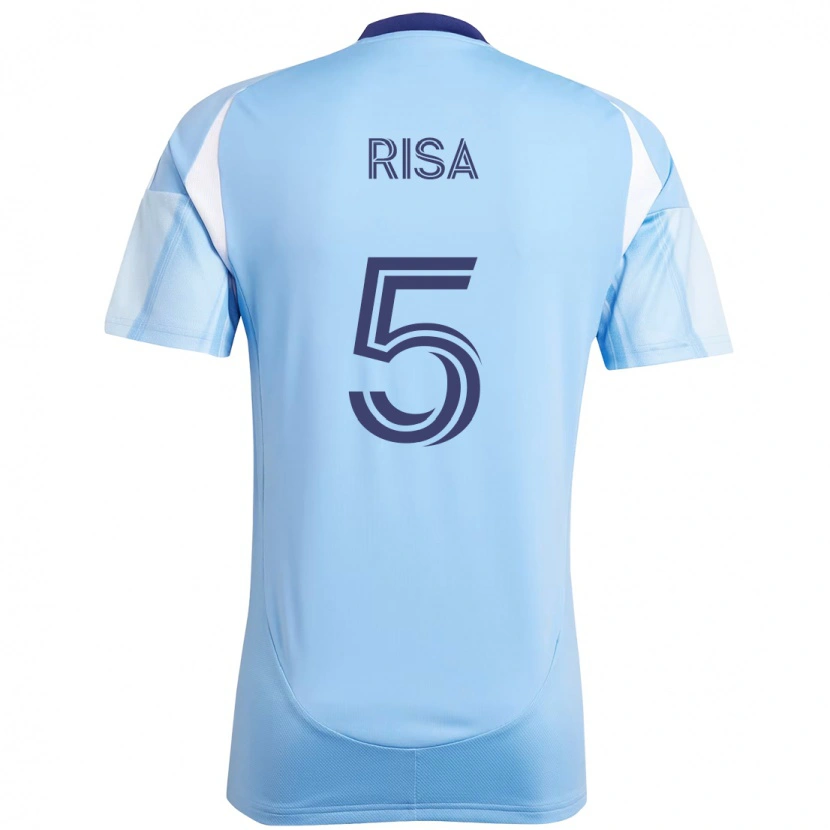 Danxen Mænd Birk Risa #5 Sort Blå Orange Hjemmebane Spillertrøjer 2025/26 Trøje T-Shirt
