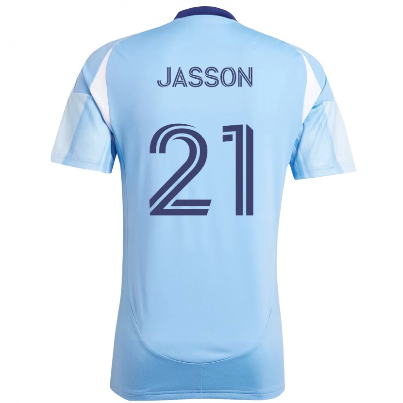Danxen Mænd Andres Jasson #21 Sort Blå Orange Hjemmebane Spillertrøjer 2025/26 Trøje T-Shirt