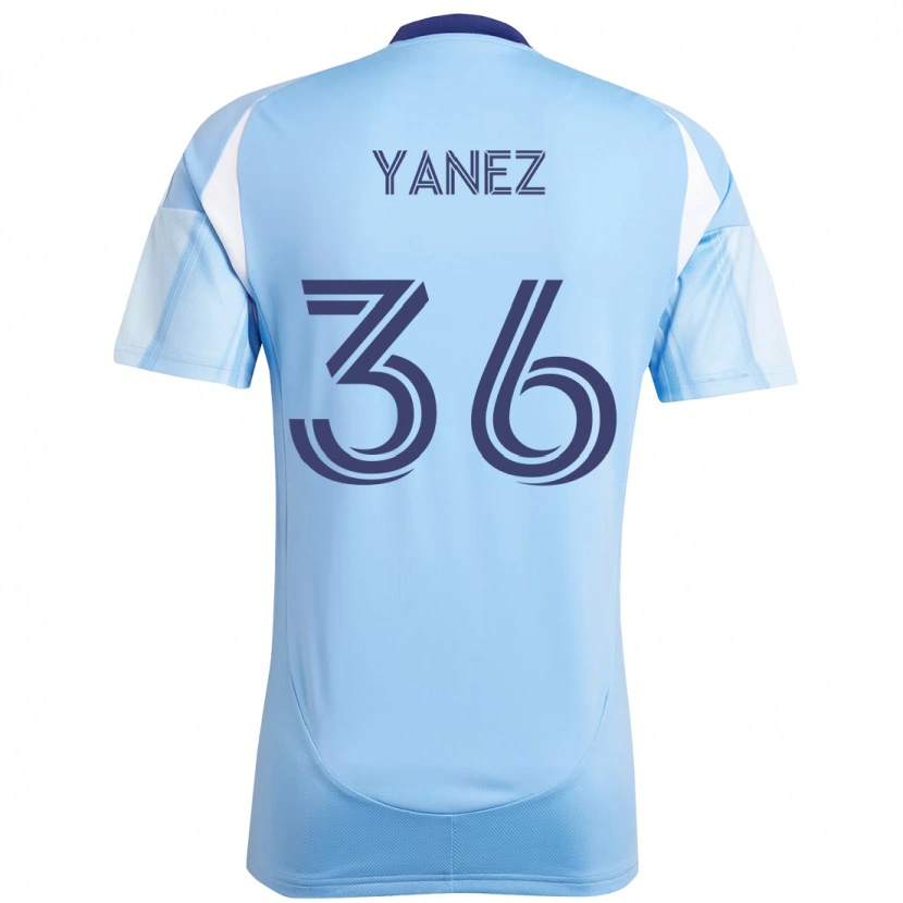 Danxen Mænd Zidane Yañez #36 Sort Blå Orange Hjemmebane Spillertrøjer 2025/26 Trøje T-Shirt