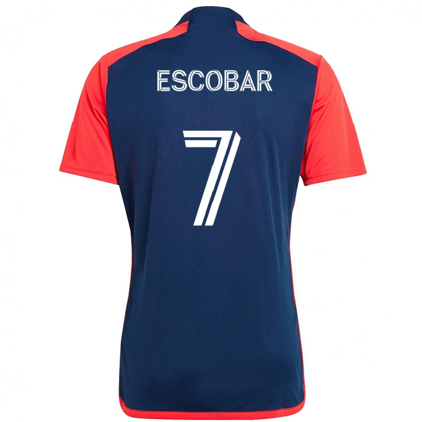 Danxen Mænd Olger Escobar #7 Hvid Blå Hjemmebane Spillertrøjer 2025/26 Trøje T-Shirt
