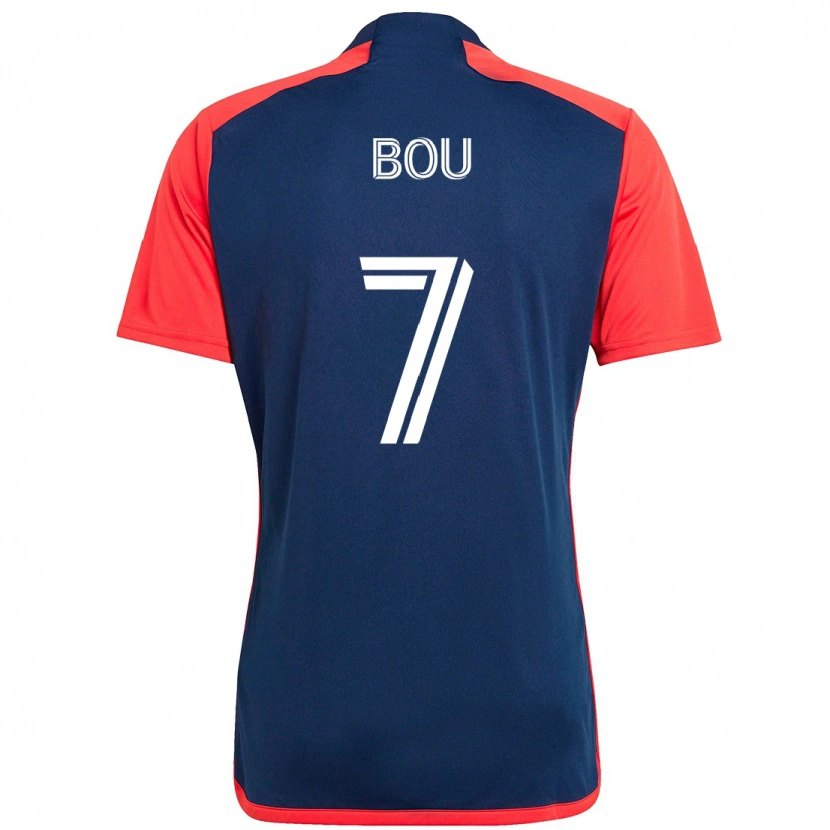 Danxen Mænd Gustavo Bou #7 Hvid Blå Hjemmebane Spillertrøjer 2025/26 Trøje T-Shirt