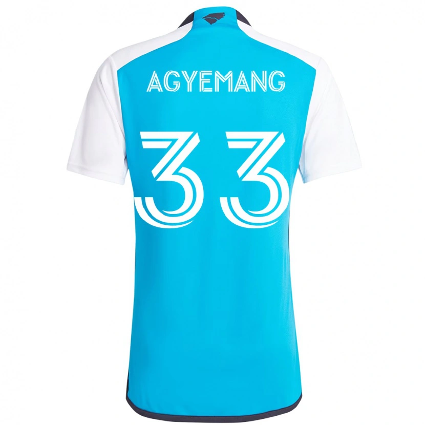 Danxen Mænd Patrick Agyemang #33 Sort Hvid Hjemmebane Spillertrøjer 2025/26 Trøje T-Shirt