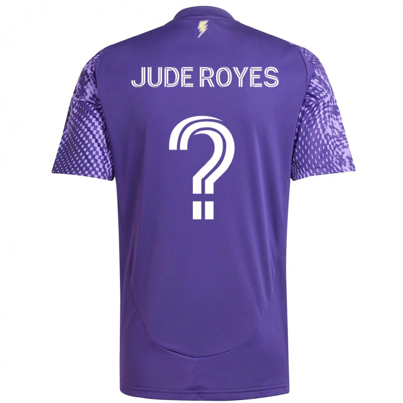 Danxen Mænd Jude Royes #0 Hvid Lilla Hjemmebane Spillertrøjer 2025/26 Trøje T-Shirt