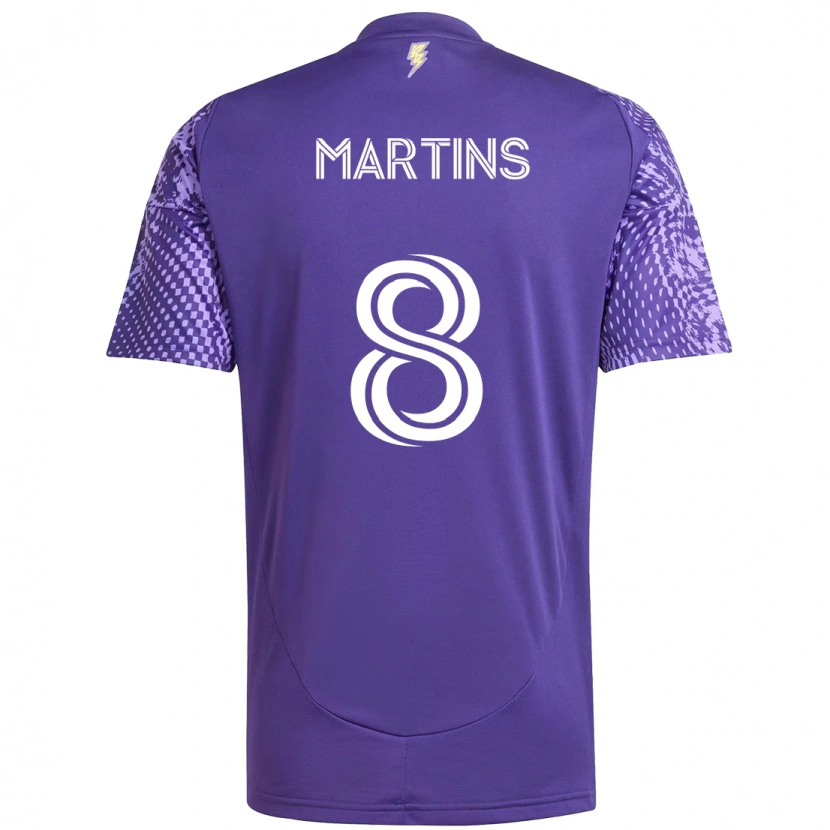 Danxen Mænd Felipe Martins #8 Hvid Lilla Hjemmebane Spillertrøjer 2025/26 Trøje T-Shirt