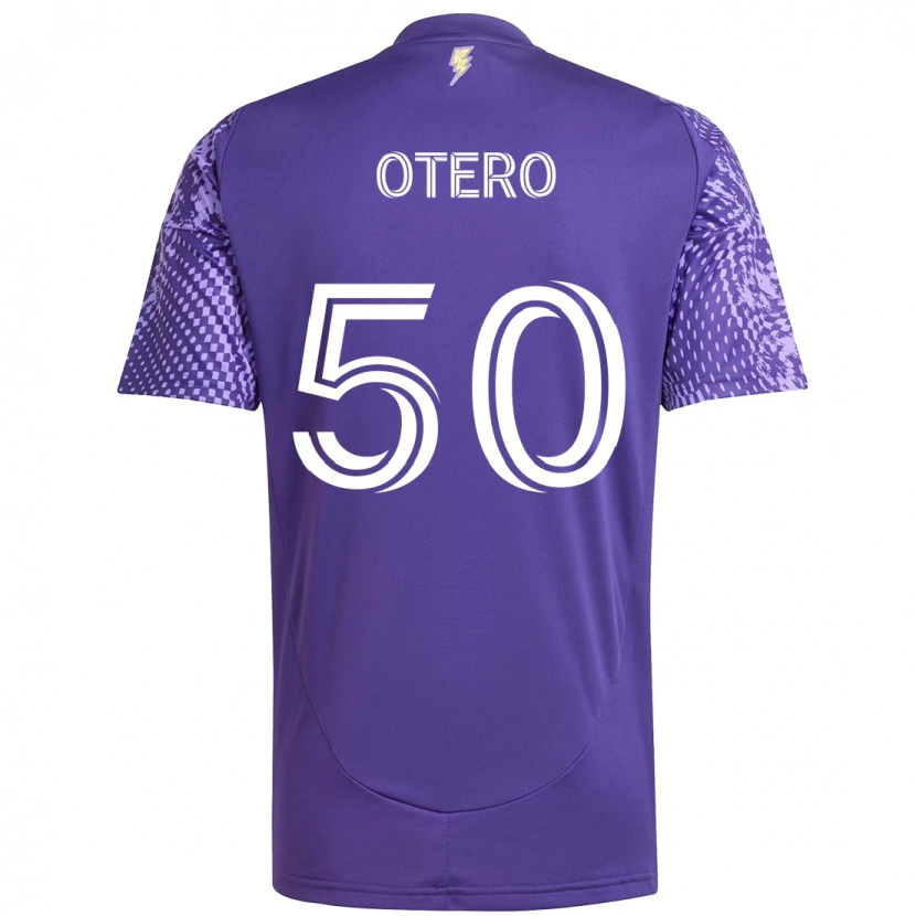 Danxen Mænd Javier Otero #50 Hvid Lilla Hjemmebane Spillertrøjer 2025/26 Trøje T-Shirt