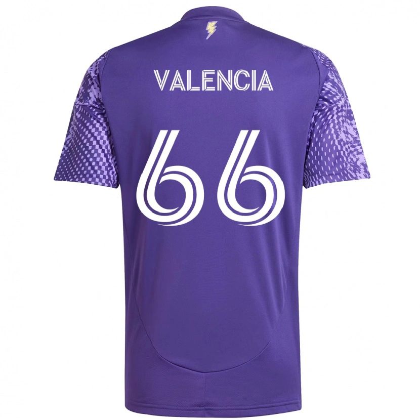 Danxen Mænd Yeiler Valencia #66 Hvid Lilla Hjemmebane Spillertrøjer 2025/26 Trøje T-Shirt